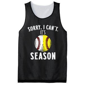 Cool Softball Mom Baseball Sorry I CanT Its Baseball Season Mesh Reversible Basketball Jersey Tank