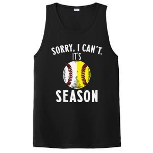 Cool Softball Mom Baseball Sorry I CanT Its Baseball Season PosiCharge Competitor Tank