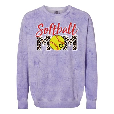 Cute Softball Mom Colorblast Crewneck Sweatshirt