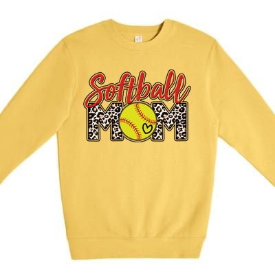 Cute Softball Mom Premium Crewneck Sweatshirt