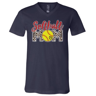 Cute Softball Mom V-Neck T-Shirt