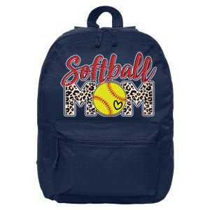 Cute Softball Mom 16 in Basic Backpack