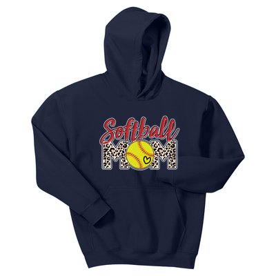 Cute Softball Mom Kids Hoodie