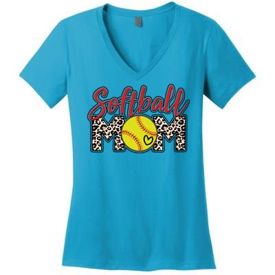 Cute Softball Mom Women's V-Neck T-Shirt