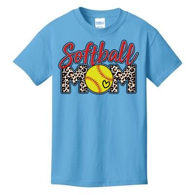 Cute Softball Mom Kids T-Shirt