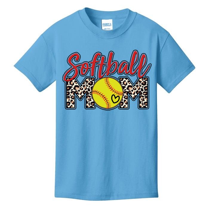 Cute Softball Mom Kids T-Shirt