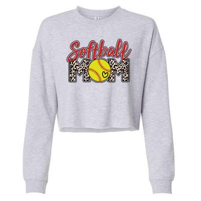 Cute Softball Mom Cropped Pullover Crew