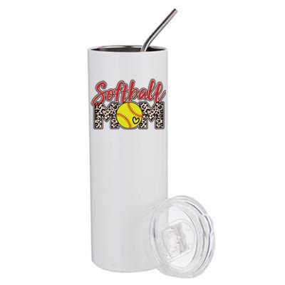 Cute Softball Mom Stainless Steel Tumbler