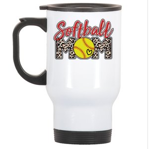 Cute Softball Mom Stainless Steel Travel Mug