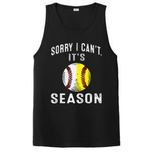 Cool Softball Mom Baseball Sorry I CanT Its Baseball PosiCharge Competitor Tank