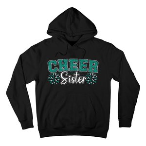 Cheer Sister My Favorite Cheerleader Calls Me Sisters Green Hoodie