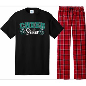 Cheer Sister My Favorite Cheerleader Calls Me Sisters Green Pajama Set