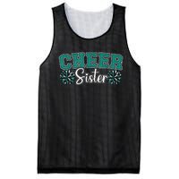 Cheer Sister My Favorite Cheerleader Calls Me Sisters Green Mesh Reversible Basketball Jersey Tank