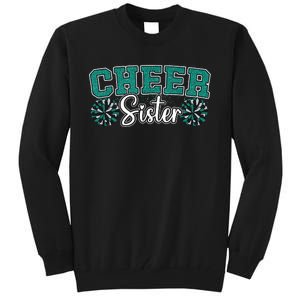 Cheer Sister My Favorite Cheerleader Calls Me Sisters Green Tall Sweatshirt