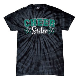 Cheer Sister My Favorite Cheerleader Calls Me Sisters Green Tie-Dye T-Shirt