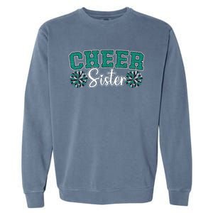 Cheer Sister My Favorite Cheerleader Calls Me Sisters Green Garment-Dyed Sweatshirt