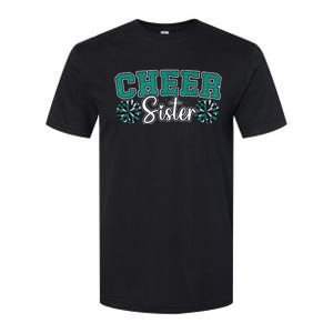 Cheer Sister My Favorite Cheerleader Calls Me Sisters Green Softstyle CVC T-Shirt