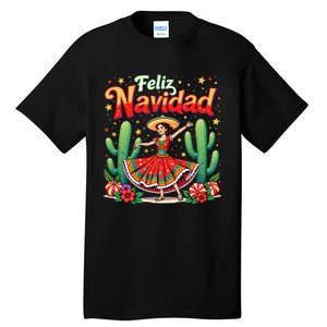 Christmas Spanish Mexican Feliz Navidad 2024 Feliz Navidad Tall T-Shirt