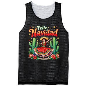 Christmas Spanish Mexican Feliz Navidad 2024 Feliz Navidad Mesh Reversible Basketball Jersey Tank