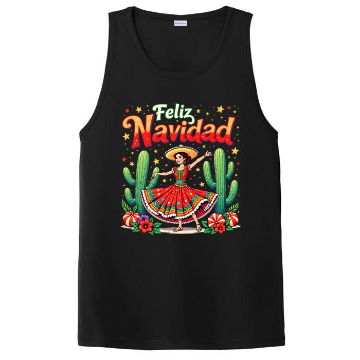 Christmas Spanish Mexican Feliz Navidad 2024 Feliz Navidad PosiCharge Competitor Tank