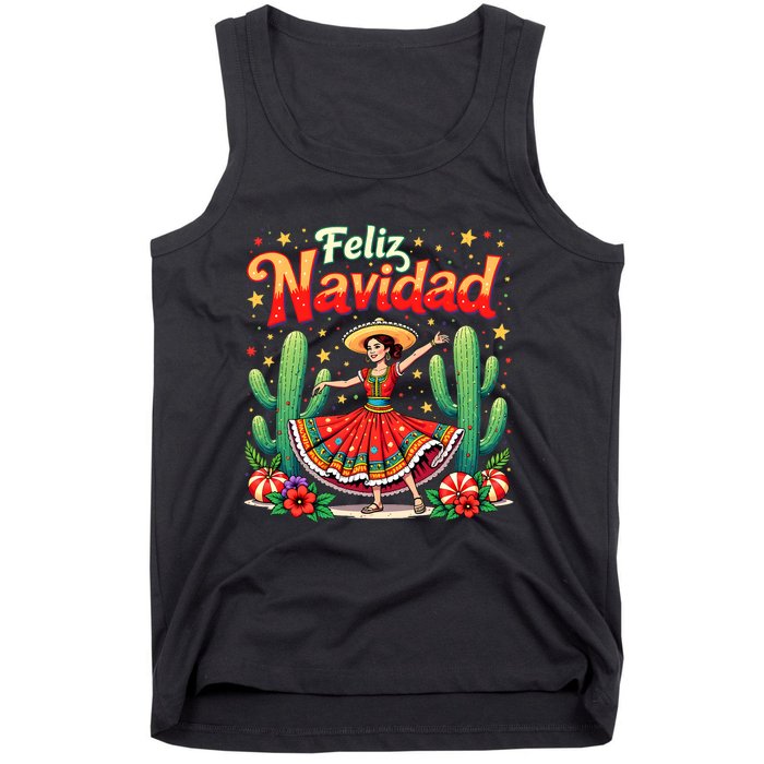 Christmas Spanish Mexican Feliz Navidad 2024 Feliz Navidad Tank Top