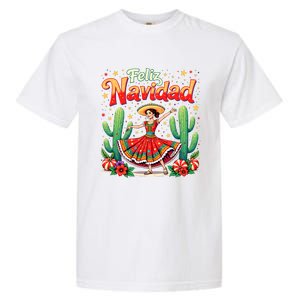 Christmas Spanish Mexican Feliz Navidad 2024 Feliz Navidad Garment-Dyed Heavyweight T-Shirt