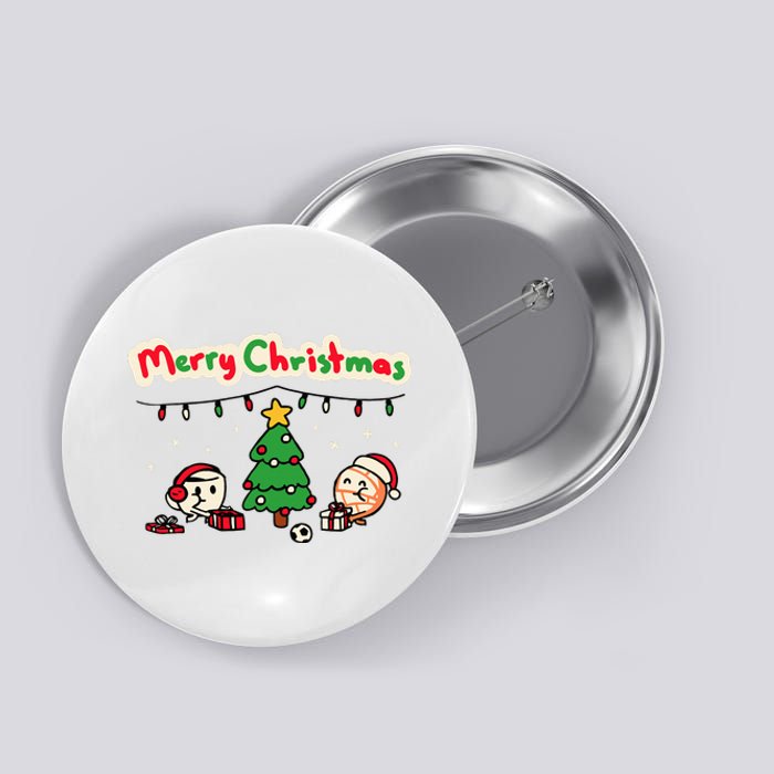 Coffee & Shell Merry Christmas Christmas  Button