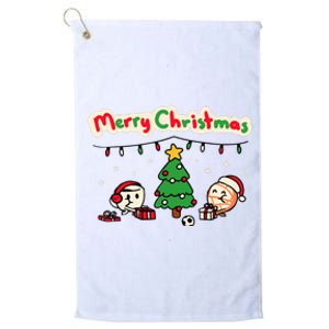 Coffee & Shell Merry Christmas Christmas  Platinum Collection Golf Towel