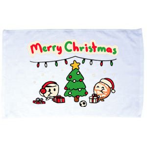 Coffee & Shell Merry Christmas Christmas  Microfiber Hand Towel