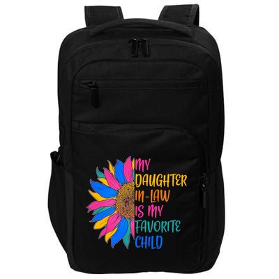 Colorful Sunflower My Daughter In Law Is My Favorite Child Impact Tech Backpack