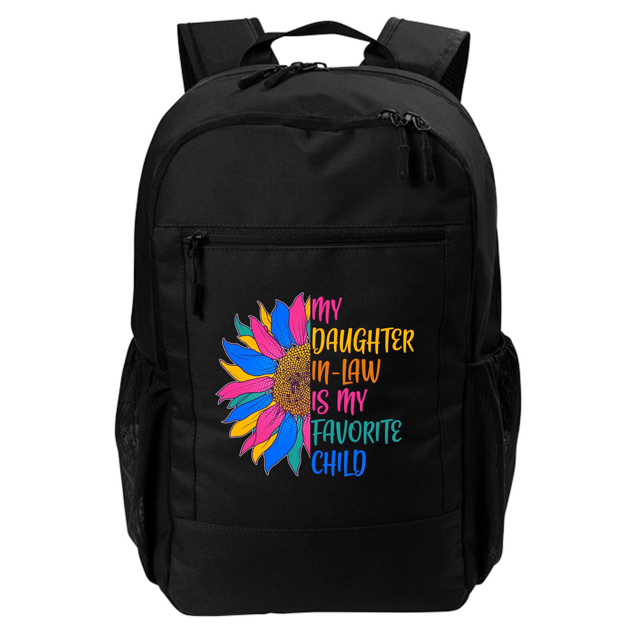 Colorful Sunflower My Daughter In Law Is My Favorite Child Backpack
