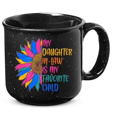 Colorful Sunflower My Daughter In Law Is My Favorite Child 15oz Campfire Ceramic Mug