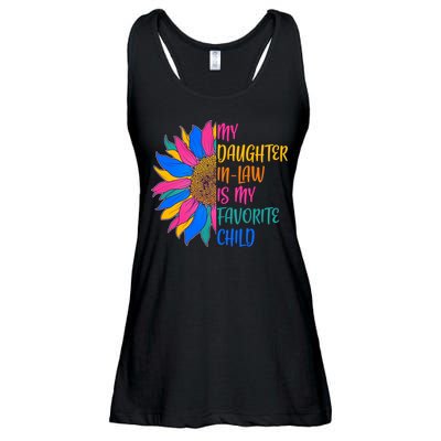 Colorful Sunflower My Daughter In Law Is My Favorite Child Ladies Essential Flowy Tank