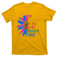 Colorful Sunflower My Daughter In Law Is My Favorite Child T-Shirt