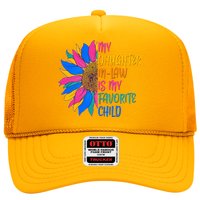 Colorful Sunflower My Daughter In Law Is My Favorite Child Trucker Hat