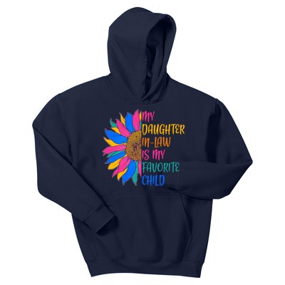 Colorful Sunflower My Daughter In Law Is My Favorite Child Kids Hoodie