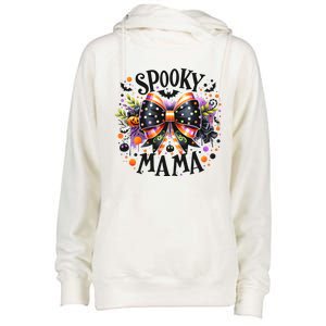 Coquette Spooky Mama Halloween Womens Funnel Neck Pullover Hood