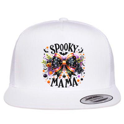 Coquette Spooky Mama Halloween Flat Bill Trucker Hat