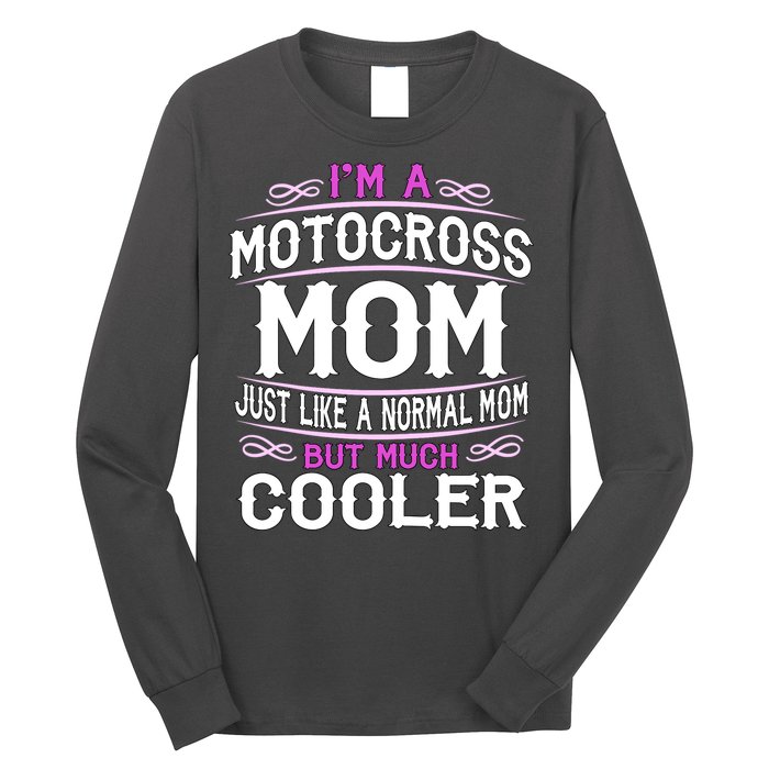 Cute Sporting Mom Gift Motocross Mom Long Sleeve Shirt