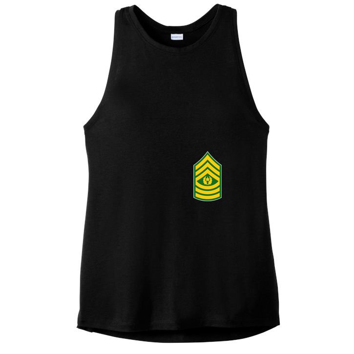 Command Sergeant Major Military Badge Ladies PosiCharge Tri-Blend Wicking Tank
