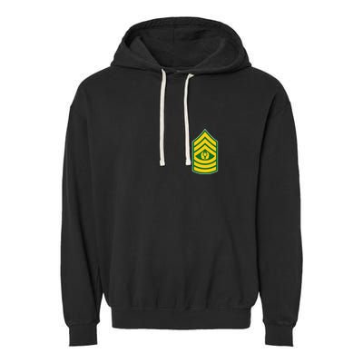 Command Sergeant Major Military Badge Garment-Dyed Fleece Hoodie