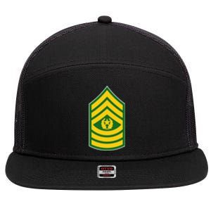 Command Sergeant Major Military Badge 7 Panel Mesh Trucker Snapback Hat