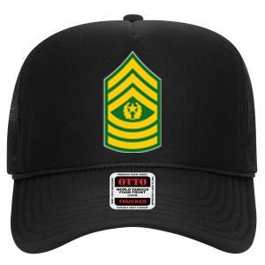 Command Sergeant Major Military Badge High Crown Mesh Back Trucker Hat