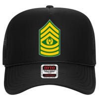 Command Sergeant Major Military Badge High Crown Mesh Back Trucker Hat