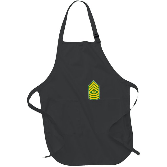 Command Sergeant Major Military Badge Full-Length Apron With Pockets