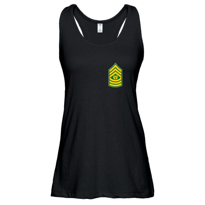 Command Sergeant Major Military Badge Ladies Essential Flowy Tank