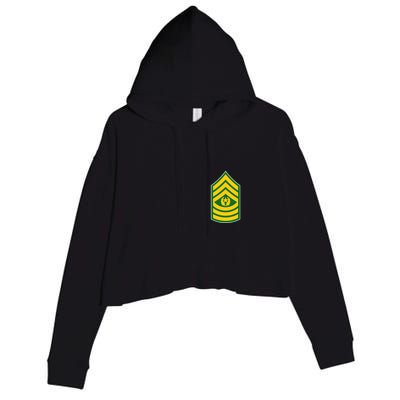 Command Sergeant Major Military Badge Crop Fleece Hoodie