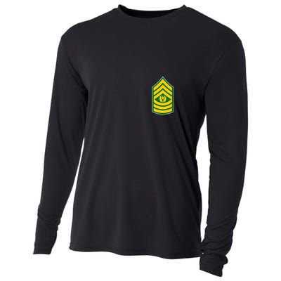 Command Sergeant Major Military Badge Cooling Performance Long Sleeve Crew