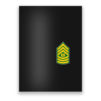 Command Sergeant Major Military Badge Poster