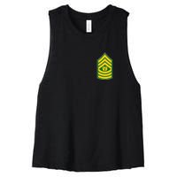 Command Sergeant Major Military Badge Women's Racerback Cropped Tank